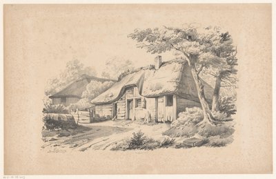 Bondgård med halmtak The Landscape (serietitel) av Constantinus Cornelis Huysmans