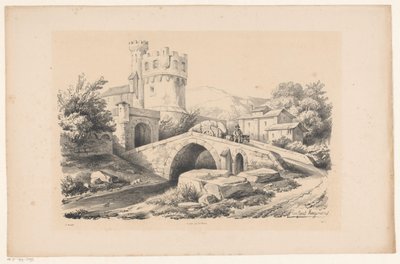Landskap med fästning och bro The Landscape (serietitel) av Constantinus Cornelis Huysmans