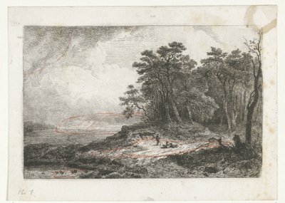 Landskap med Shepherd av Constantinus Cornelis Huysmans
