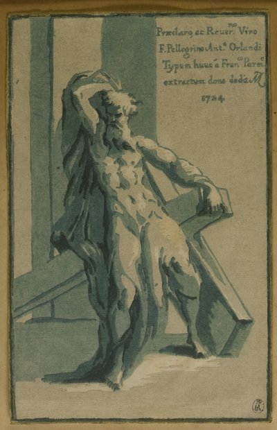 Sankt Andreas sittande på sitt kors av Conte Antonio Maria Zanetti the Elder