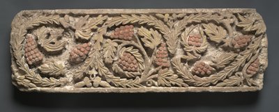 Fris med lövverk och vindruvor, 300-400-tal (kalksten) av Coptic Coptic
