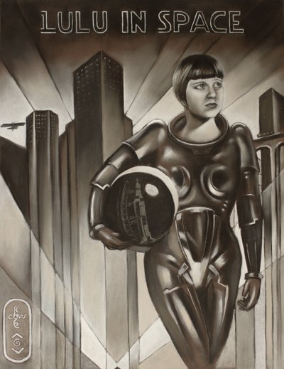 Art déco-staden Astronaut av Corné Akkers