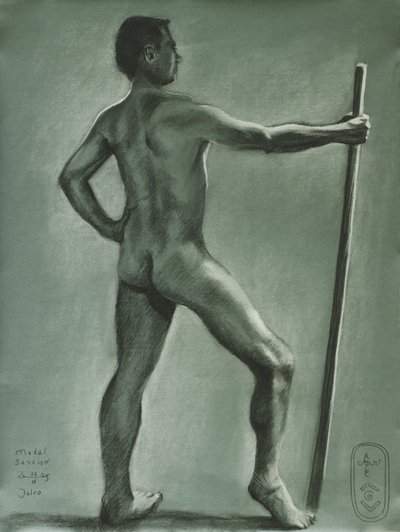 Studie av en klassisk manlig figur av Corné Akkers