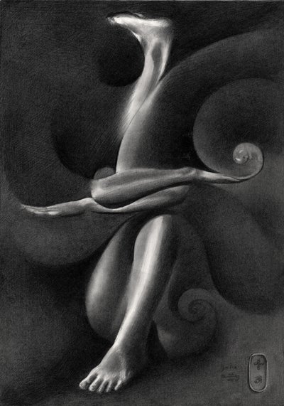 Elegant surrealistisk figur av Corné Akkers