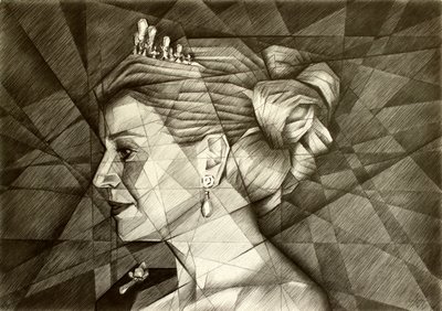 Majestätisk geometrisk profil av Corné Akkers