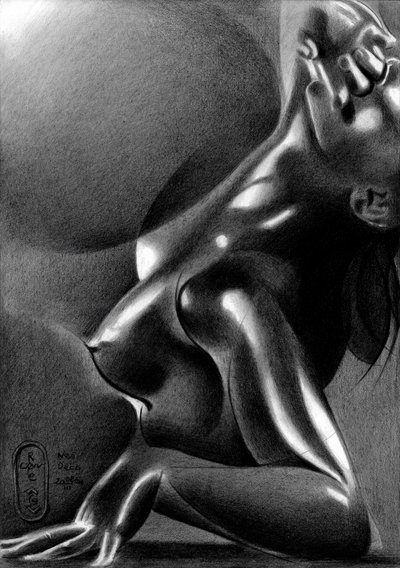 Sensuell figurstudie av Corné Akkers