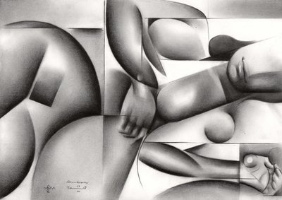 Sensuell geometrisk figur av Corné Akkers