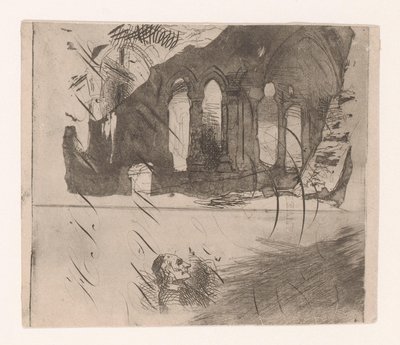 Ruinerna av ett kloster av Corneille Seghers