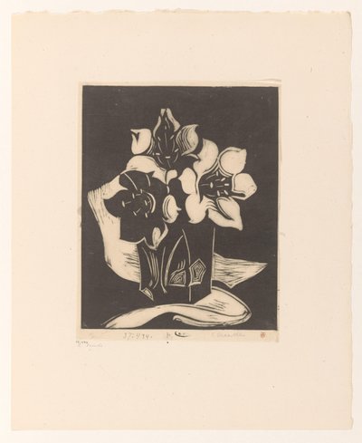 Vas med blommor av Cornelia Vreede (signed by artist)