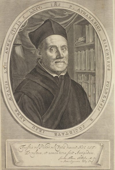 Porträtt av Athanasius Kircher 1602-1680, 1664 av Cornelis Abrahamsz. Bloemaert II