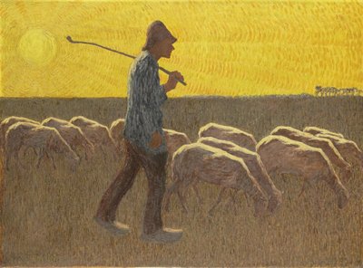 Herde med får, ca 1920 (olja på duk) av Cornelis Albert van Assendelft