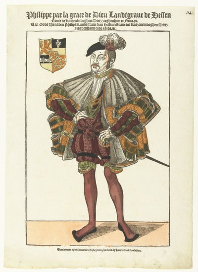 Porträtt av Filip av Hessen av Cornelis Anthonisz. (manner of)