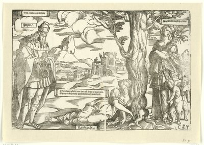 Allegori med enhet, fred och kärlek av Cornelis Anthonisz.