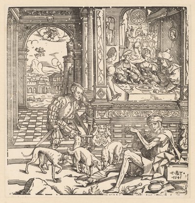 Den rike mannen och den fattige Lasarus av Cornelis Anthonisz.