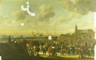 Charles II av Englands avgång från Scheveningen den 2 juni 1660 av Cornelis Beelt
