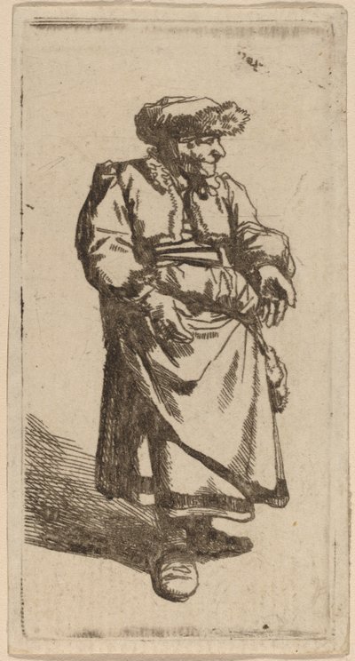 Stå för gammal kvinna av Cornelis Pietersz Bega