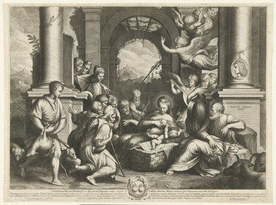 Tillbedjan av herdarna av Cornelis Bloemaert (II)