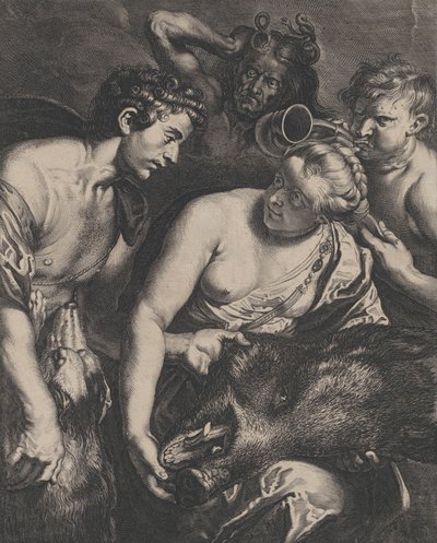 Atalanta och Meleager, 1618-84. av Cornelis Bloemaert