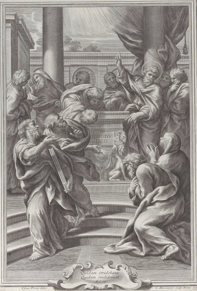Sankt Paulus predikar i Aten, 1679. av Cornelis Bloemaert