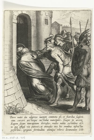 Thomas går genom fängelseporten Life of Saint Thomas Aquinas (serietitel) av Cornelis Boel