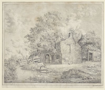 Gård på vattnet av Cornelis Borsteegh