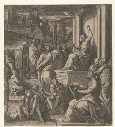 Kristus predikar för folket av Cornelis Bos (possibly)