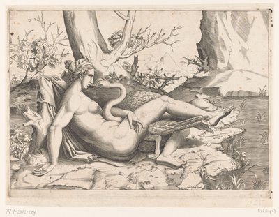 Leda och svanen av Cornelis Bos (possibly)
