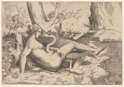 Leda och svanen av Cornelis Bos (possibly)