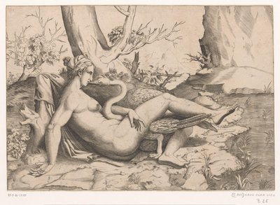 Leda och svanen av Cornelis Bos (possibly)