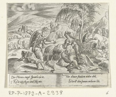 En ängel tar Hagar tillbaka The Life of Abraham (serietitel) av Cornelis Bos