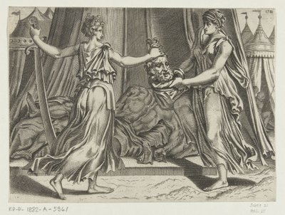 Judith med huvudet av Holofernes av Cornelis Bos