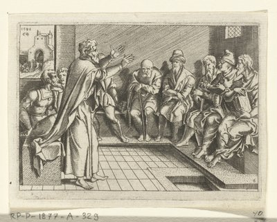 Paulus predikar i synagogan The Life of Paul (serietitel) av Cornelis Bos
