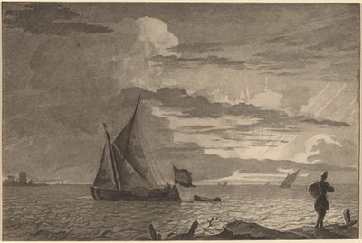 Fisherman with Pack over His Shoulder, 1779, publicerad 1781. av Cornelis Brouwer
