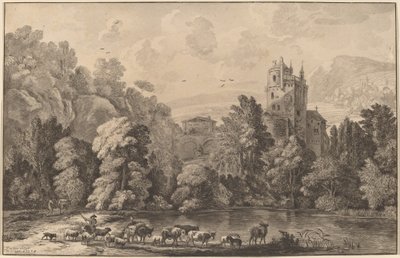 Valley with an Aged Castle, 1784, publicerad 1786. av Cornelis Brouwer
