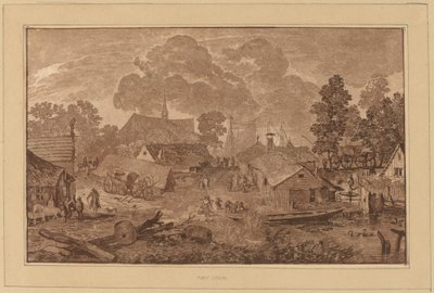 By med damm, ca. 1782. av Cornelis Brouwer