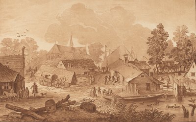 By med damm, ca. 1782. av Cornelis Brouwer