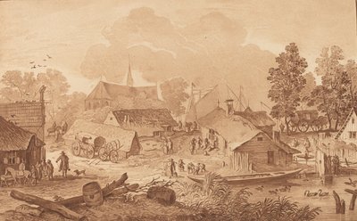 By med damm, ca. 1782. av Cornelis Brouwer