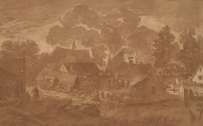 By med damm, ca. 1782. av Cornelis Brouwer