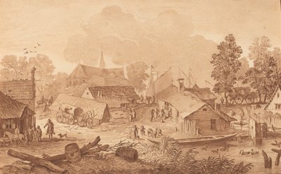 By med damm, ca. 1782. av Cornelis Brouwer
