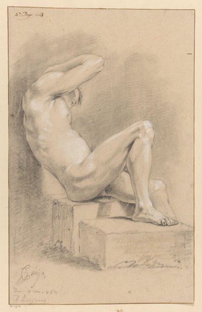 Sittande man naken, sidovy (3:e pris 1767) av Cornelis Buys