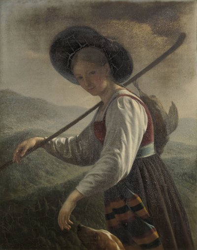 schweizisk bondekvinna av Cornelis Cels