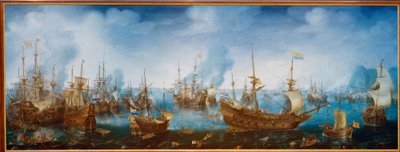 Slaget vid Gibraltar den 25 april 1607 av Cornelis Claesz  van Wieringen