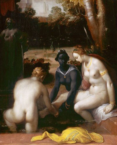 Bathsheba bad, 1594 av Cornelis Cornelisz. Haarlem van