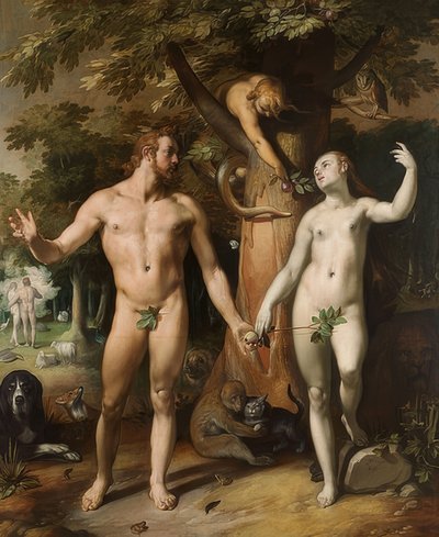 Människans fall. 1592 av Cornelis Cornelisz. van Haarlem