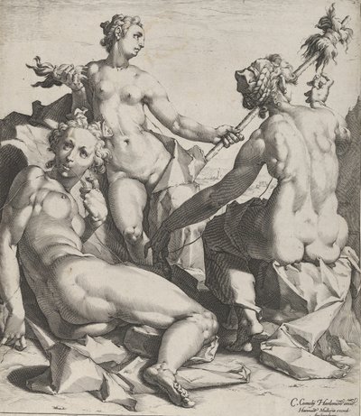 De tre öden, ca. 1589 av Cornelis Cornelisz van Haarlem