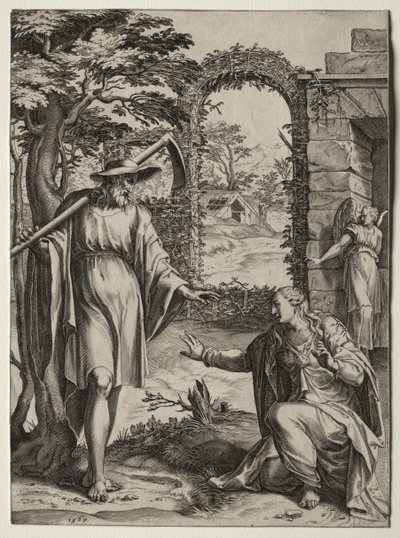 Kristus visar sig för Maria Magdalena, 1567. av Cornelis Cort