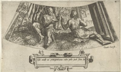 Esau säljer sin förstfödslorätt Jakobs och Esaus historia (serietitel) av Cornelis Cort
