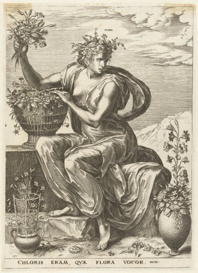 Flora Gudinnor och nymfer (serietitel) av Cornelis Cort