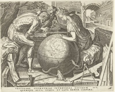 Geometri (Geometry) The Seven Liberal Arts (Artes Liberales) (serietitel) av Cornelis Cort