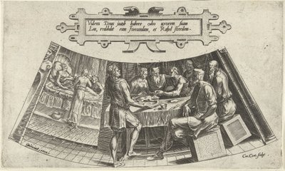 Jakobs och Leas äktenskap och födelsen av deras första barn The History of Jacob (serietitel) av Cornelis Cort